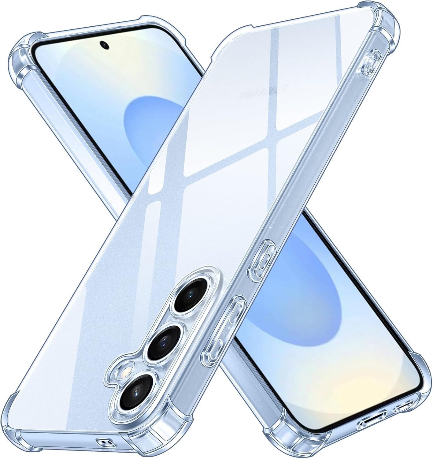 Widmann-Shop Handyhülle Samsung Galaxy S25 Edge Hülle Handyhülle Case Eckschutz Transparent 6,7 Zoll, für Galaxy S25 Edge