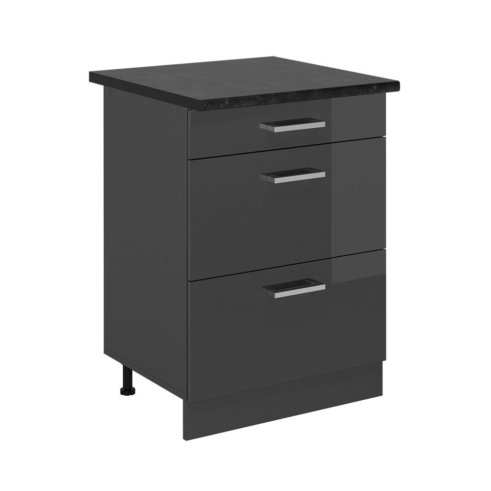 Vicco Unterschrank R-Line, Anthrazit Hochglanz/Anthrazit, 60 günstig online kaufen