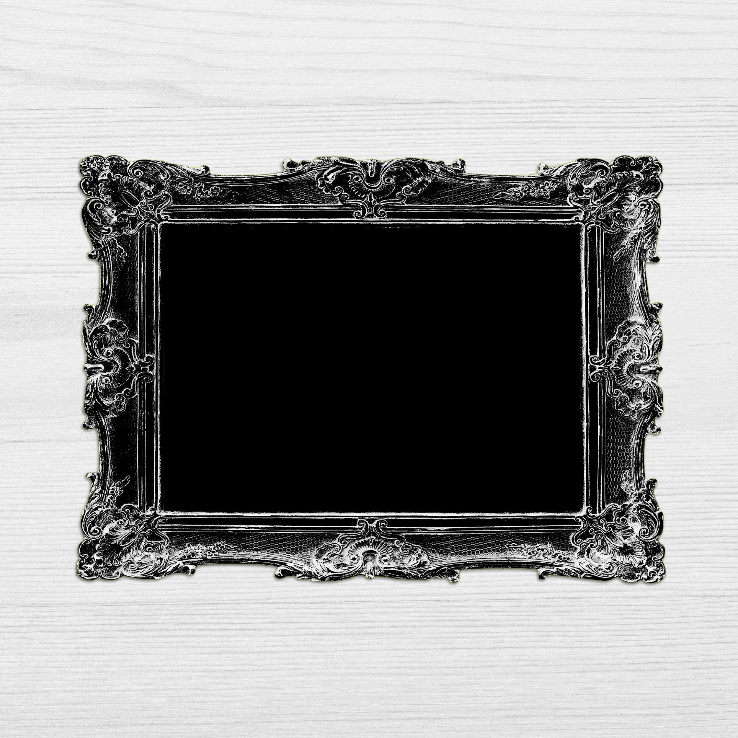 Platzset, Tischset abwaschbar - Framepad "Florenz" in schwarz, framepad.de, (1-St., 44 x 32cm), Tischset in eleganter Bilderrahmen-Optik aus erstklassigem Vinyl
