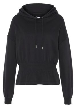 LASCANA Hoodie -Kapuzensweatshirt mit elastischer Raffung in der Taille, Loungewear