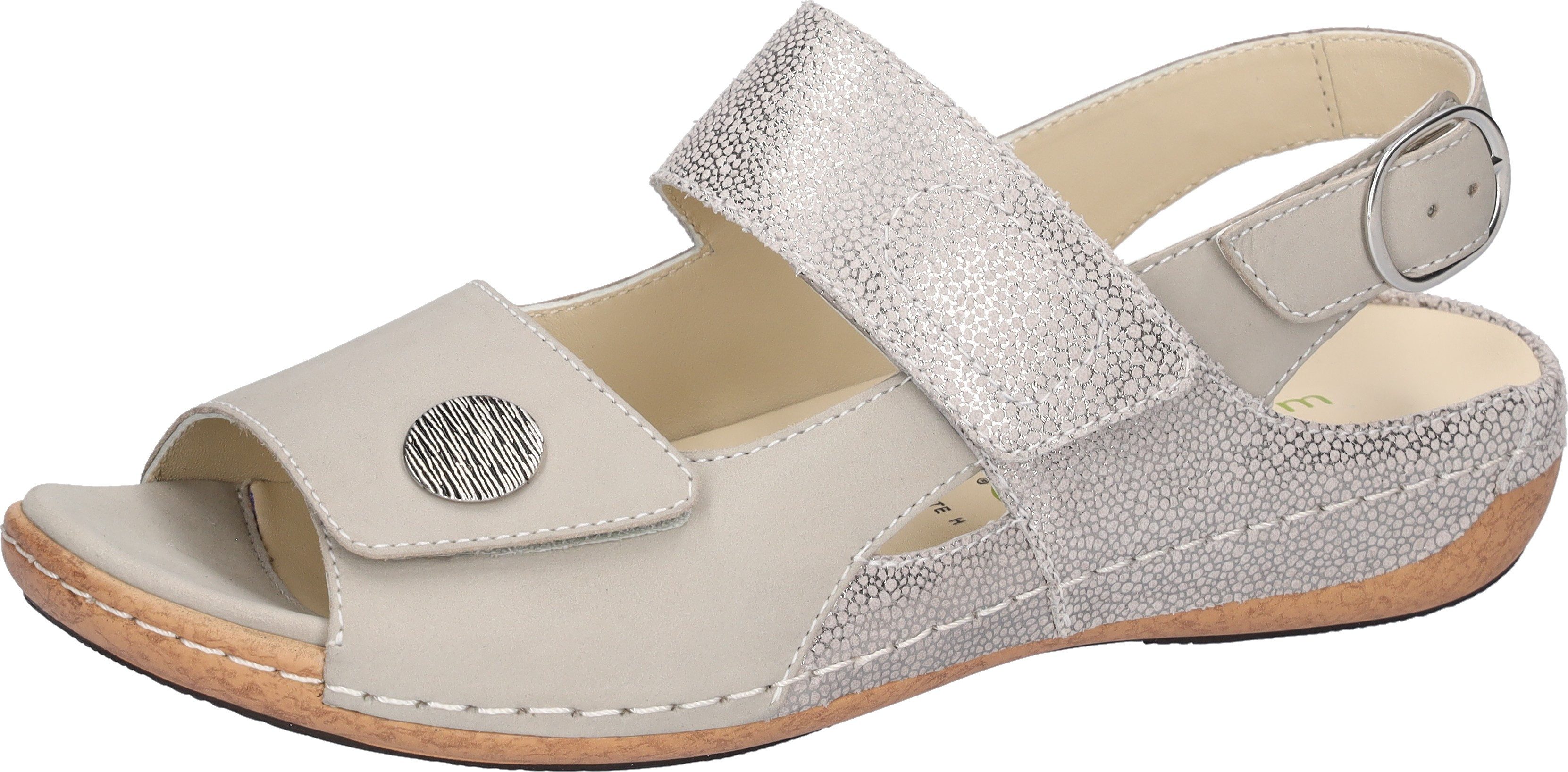 Waldläufer HELIETT Sandale, Sommerschuh, Klettschuh, Keilabsatz, in Komfortweite H (sehr weit)