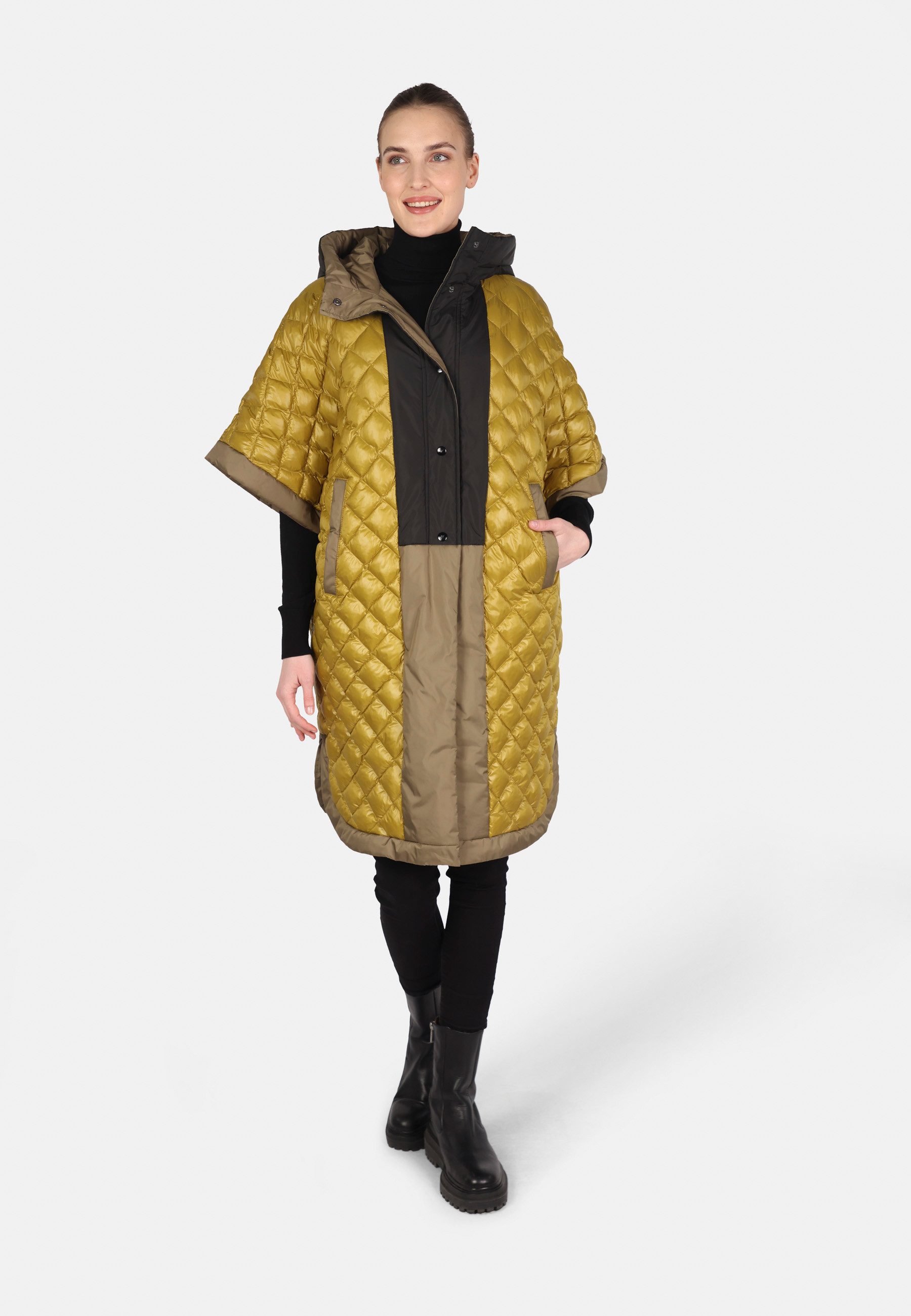 Fuchs Schmitt Cape Cape gesteppt, von oben bis zur hälfte geknöpft