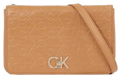 Calvin Klein Umhängetasche RE-LOCK DOUBLE GUSETT XBODY-EMB, mit Allover-Logoprägung