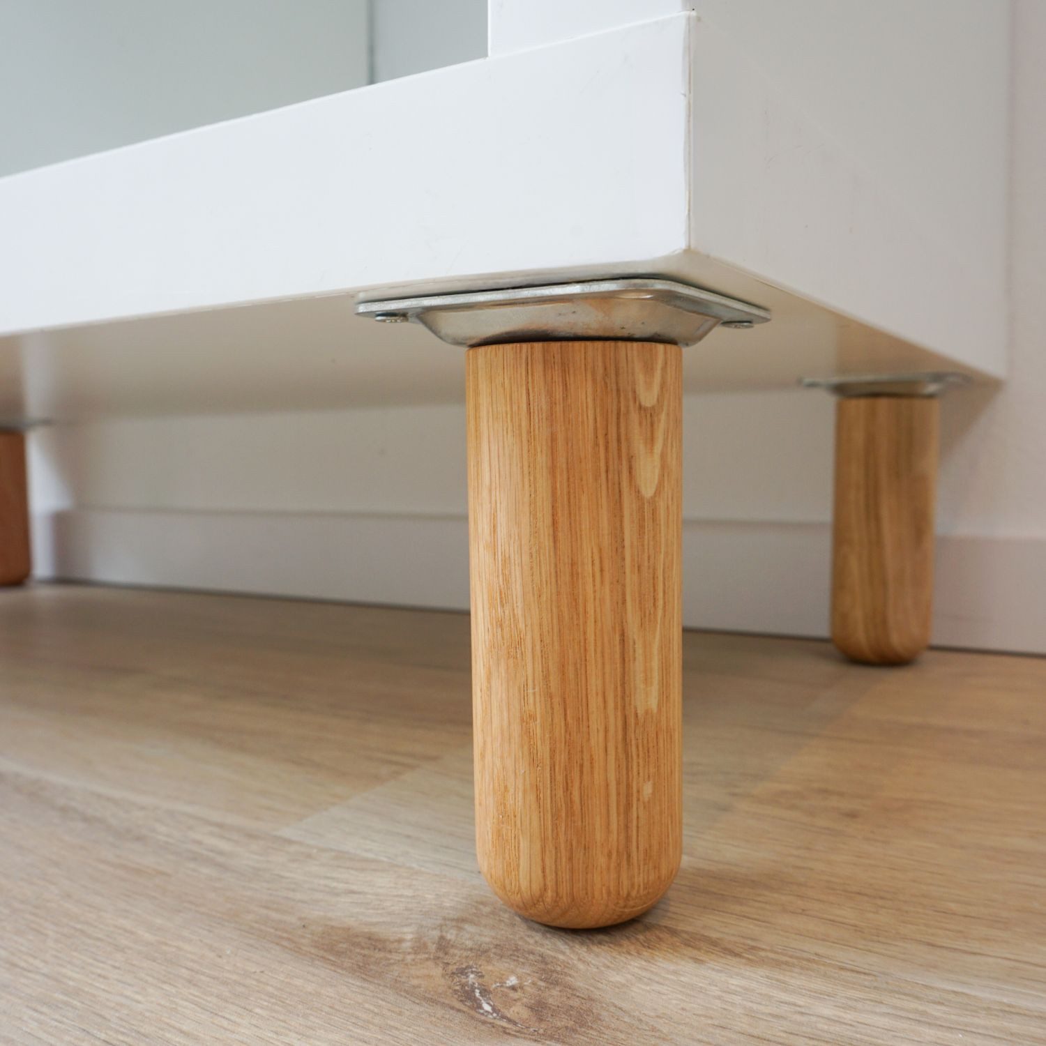 Omformo Möbelfuß Möbelfüße Rundo in Eiche Massivholz, (Set, 4-St., 4), für alle gängigen Möbelstücke und Sofas mit M8 Gewinde