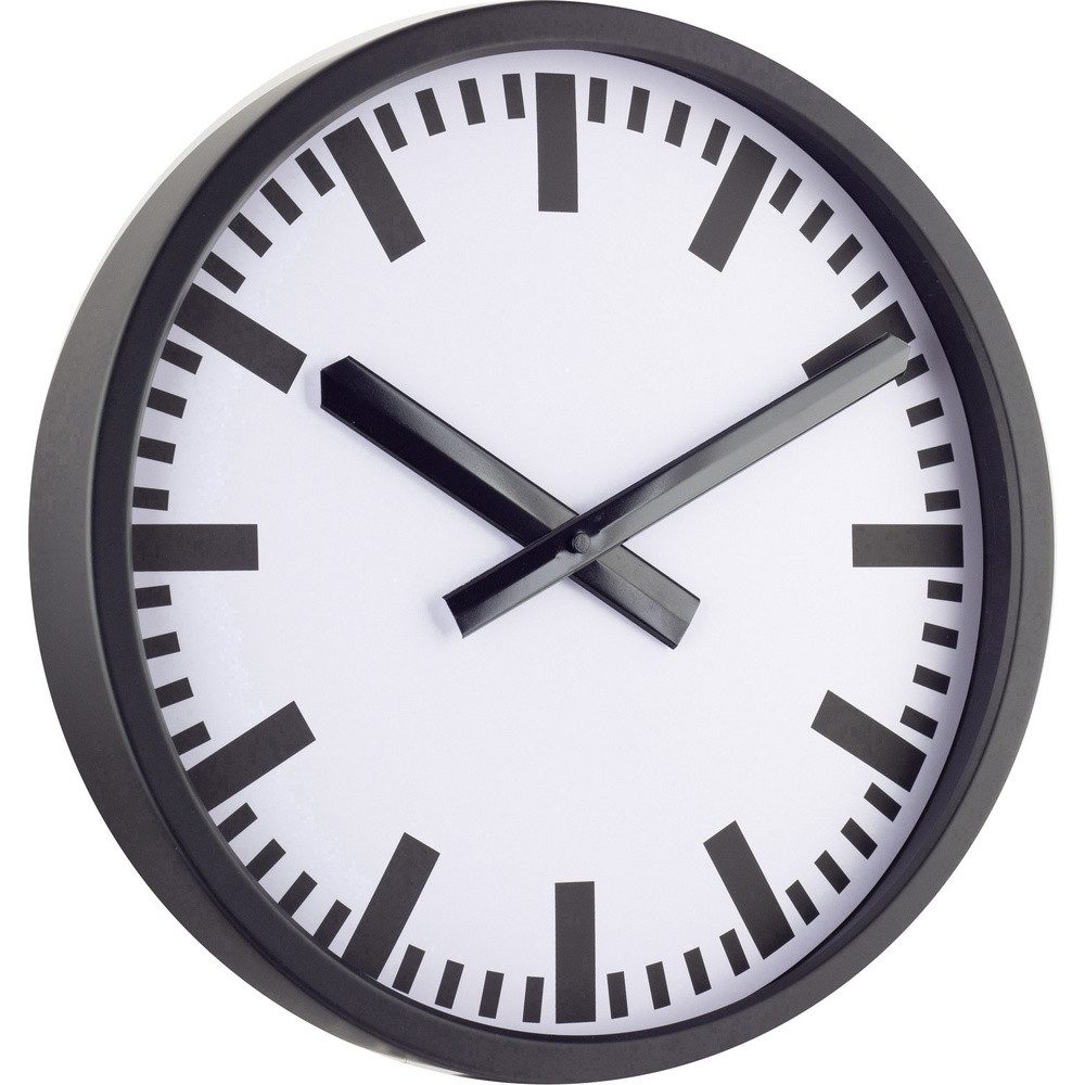 EUROTIME Wanduhr EUROTIME 59540-05 Funk Funkuhr 35 cm x 35 mm x 5 cm Schwar günstig online kaufen