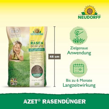 Neudorff Rasendünger Azet Bio Rasen Dünger, 10 kg, BIO 100% natürliche Rohstoffe