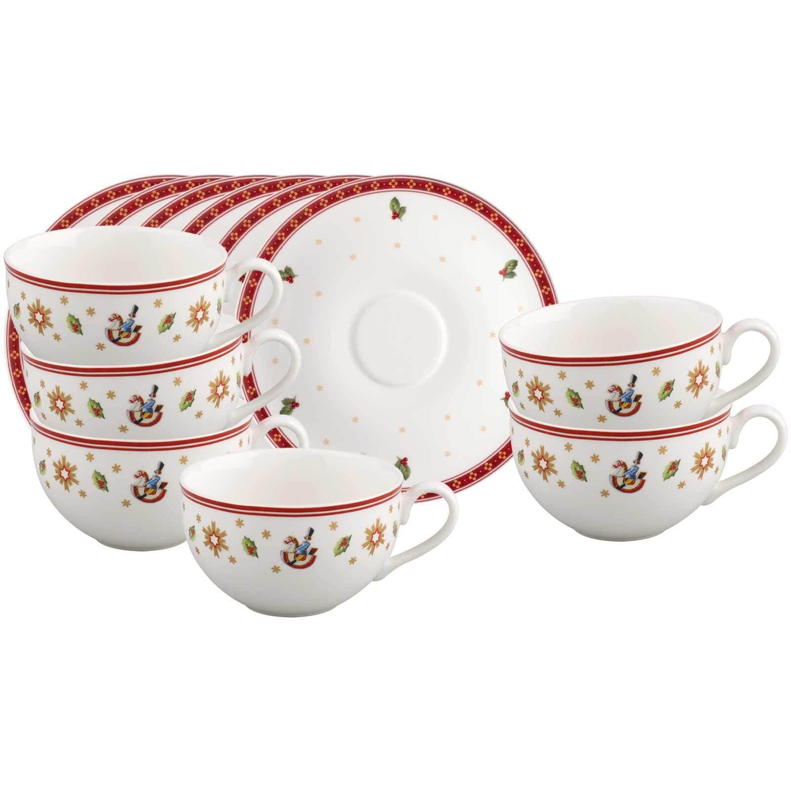 Villeroy & Boch Tasse Toy's Delight Kaffeetassen mit Untertassen 170 ml, 12-tlg., Porzellan