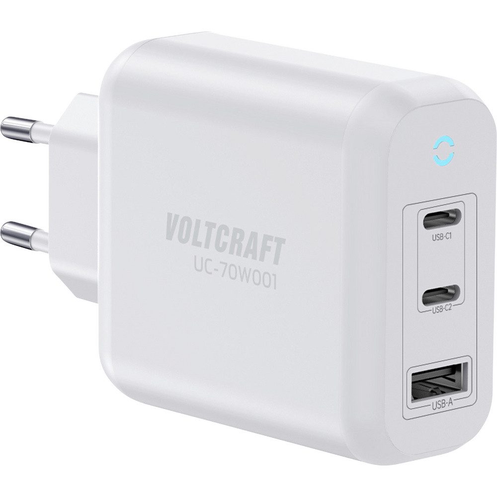 VOLTCRAFT VOLTCRAFT UC-70W001 USB Ladegerät 70 W 1x USB-A, 2x USB-C® Fast Charge USB-Ladegerät (UC-70W001)