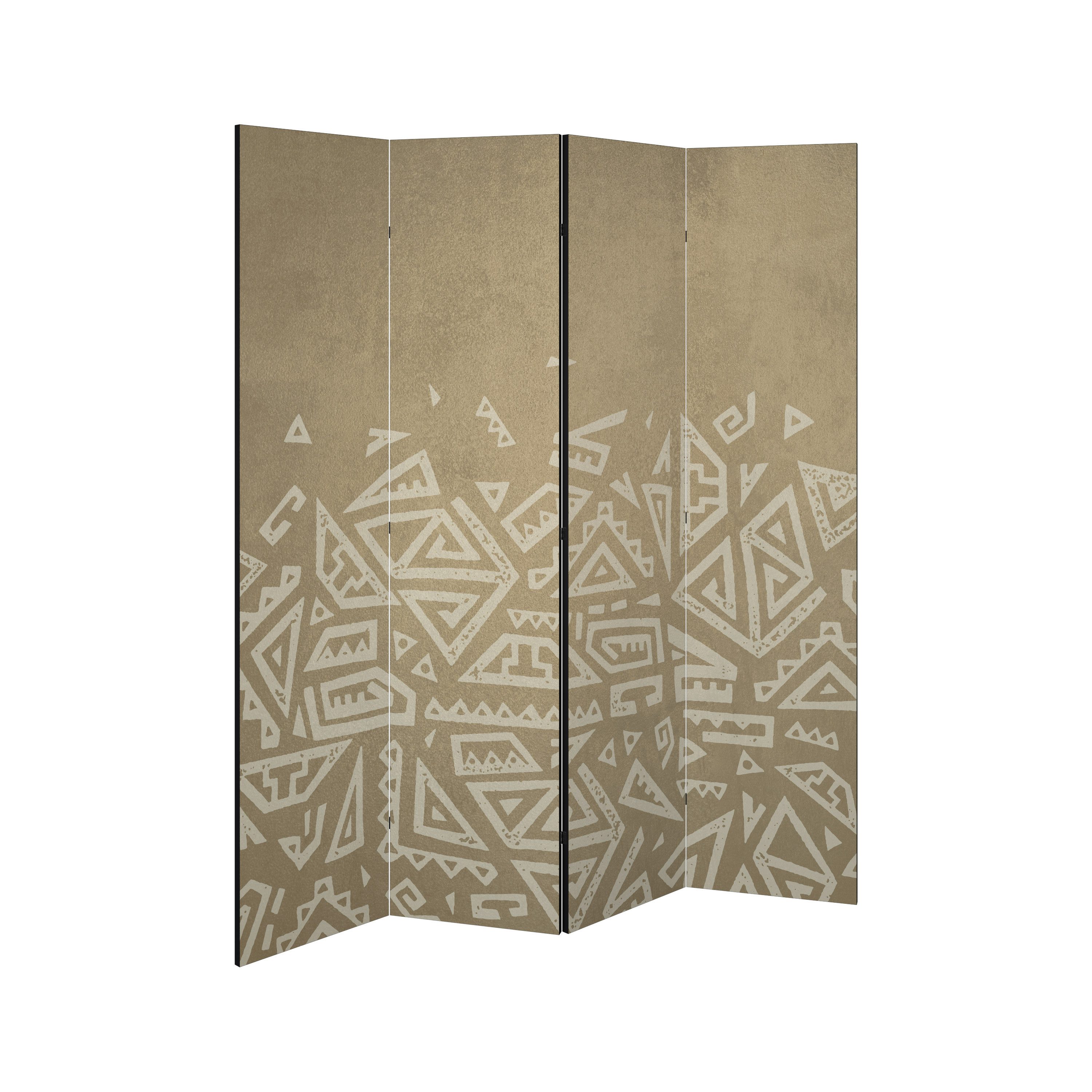 SPACEREBELS Paravent CULTURAL LAYERING (1 St), Raumteiler mit 4 Paneelen, beidseitig bedruckt, 152 x 168 cm