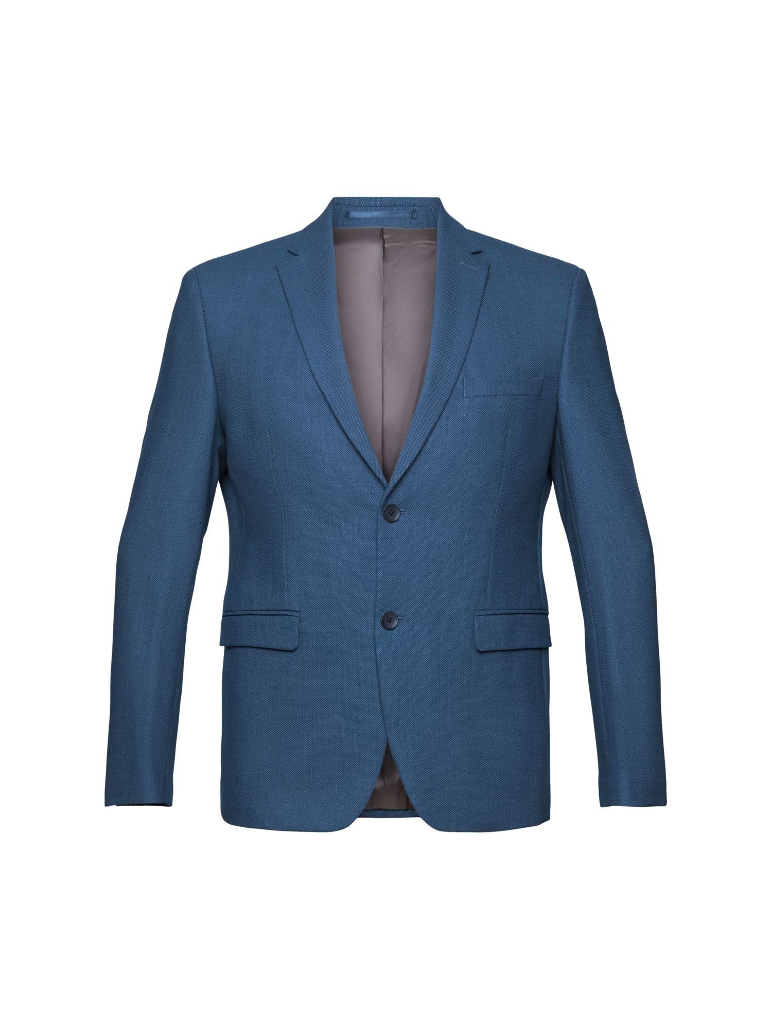 Esprit Collection mit Blazer & Mix Match: Birdseye-Muster Anzugsakko BLUE