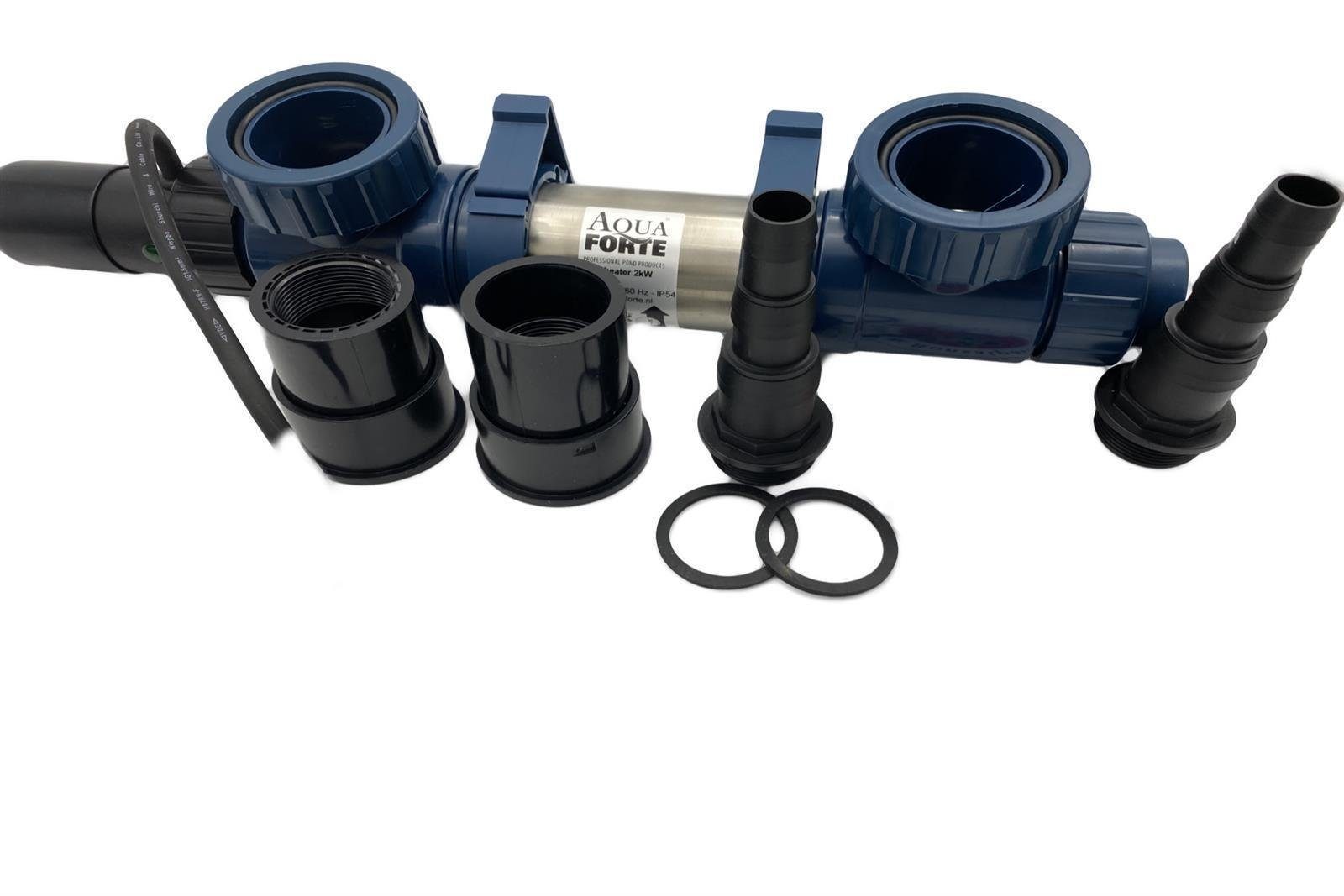 Aquaforte Regelheizer Aquaforte Teichheizer Edelstahl verbessertes Modell 3 KW für 15000