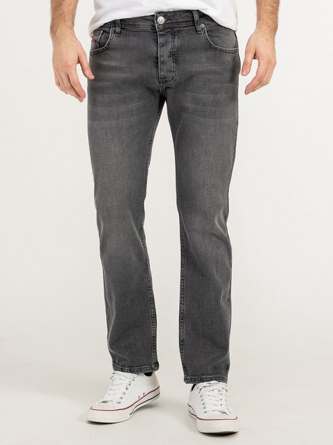 Lorenzo Loren Straight-Jeans Herren Jeans Hose Denim Dunkelgrau LL-4010 günstig online kaufen