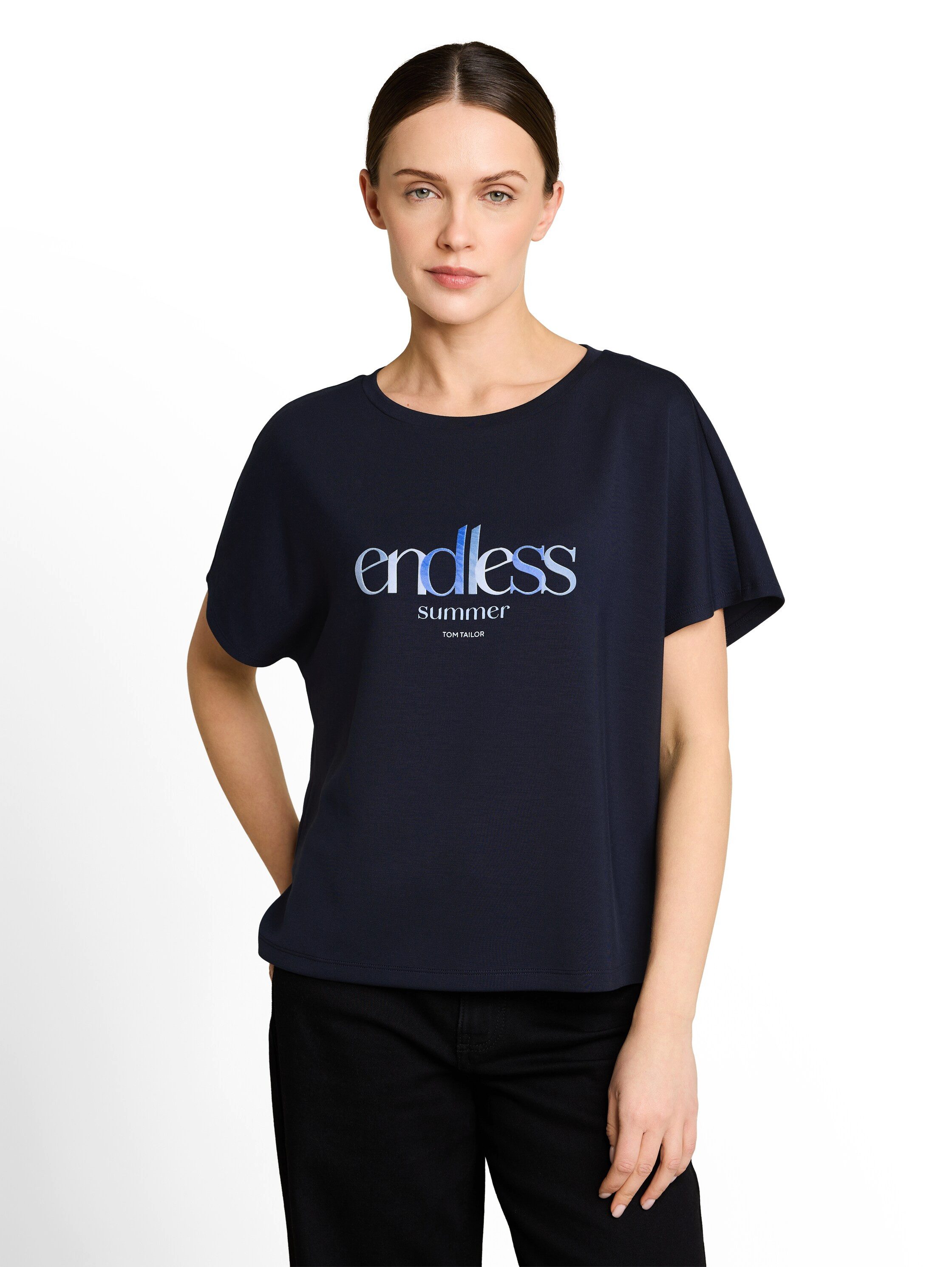 TOM TAILOR T-Shirt mit Schriftzug günstig online kaufen
