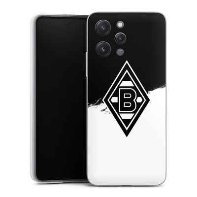 DeinDesign Handyhülle Borussia Mönchengladbach Gladbach Borussia Scratch Schwarz-Weiss, Xiaomi Redmi 12 Slim Case Silikon Hülle Ultra Dünn Schutzhülle