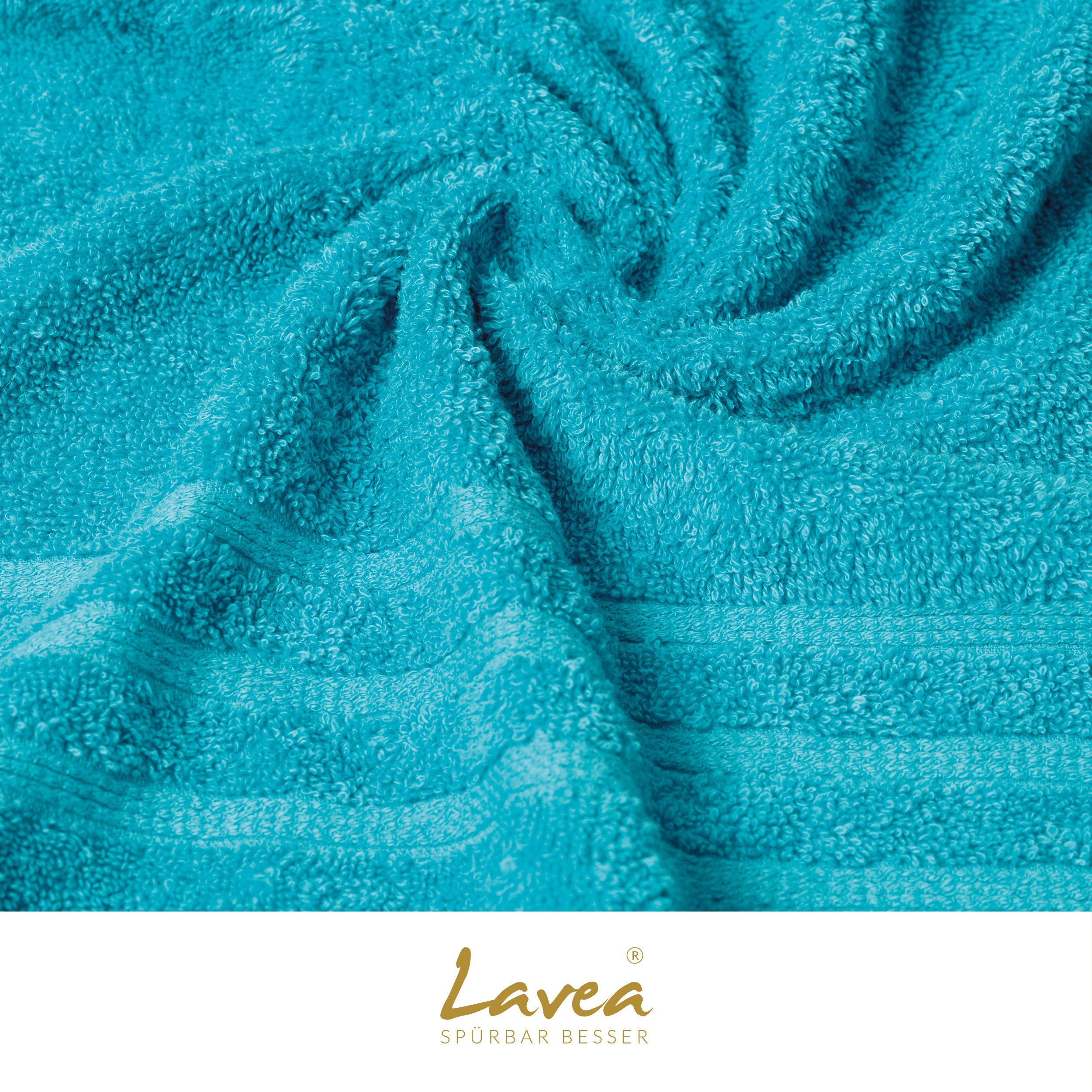 Lavea Badematte Bali Badvorleger Duschvorleger 50x80cm, Badteppich, Höhe 20 mm, Walkfrottee, mit Bordüre, plegeleicht, beidseitig nutzbar, strapazierfähig, Bio- – Bild 5 von 5