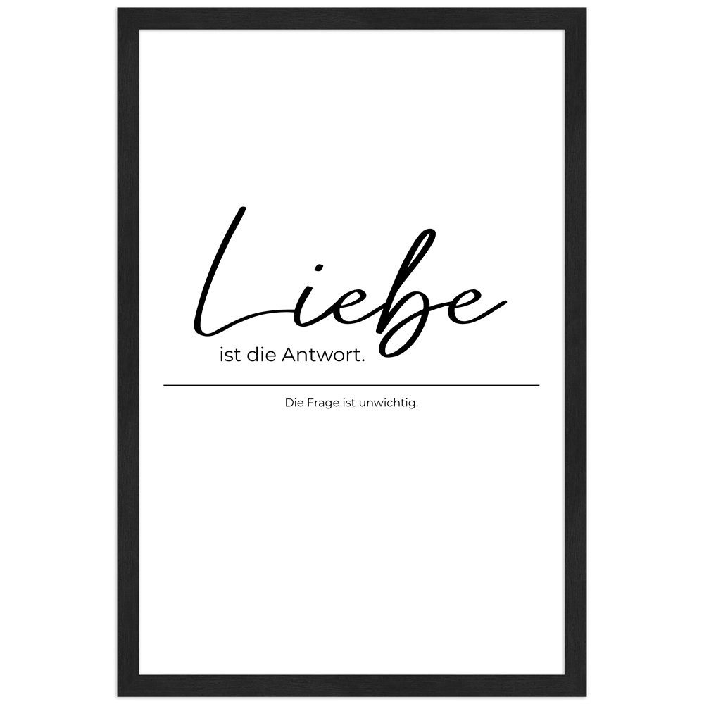 Mende Frames Bild mit Rahmen »Liebe ist die Antwort«, Poster mit Spruch online kaufen OTTO