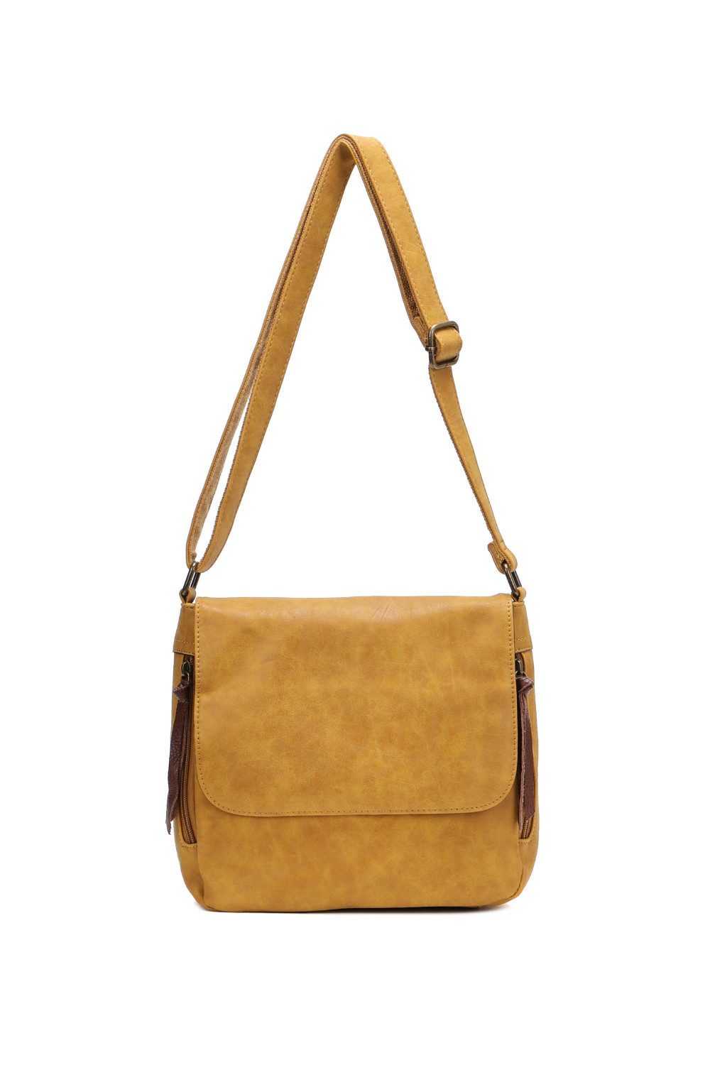 BRISE TASCHE Schultertasche Vintage Chic Canvas Umhängetasche mit Reißverschluss