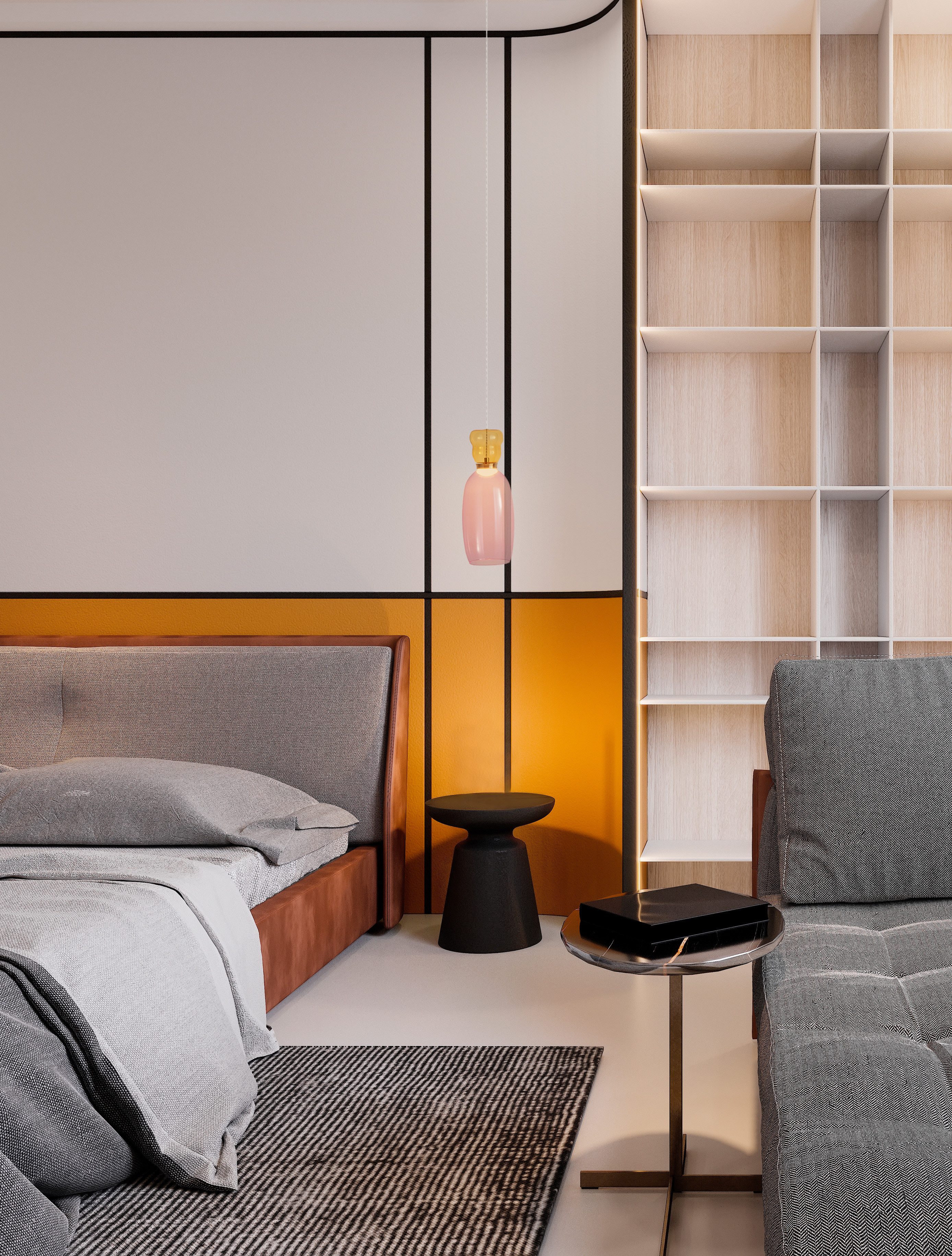 Nova Luce Pendelleuchte PLUMA, LED fest integriert, Warmweiß