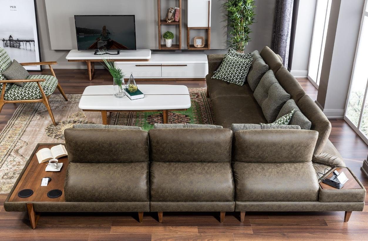 JVmoebel Ecksofa Wohnzimmer Möbel Neu, L-Form Europe Sofa Made Set Set In Möbel Textil Luxus Sessel