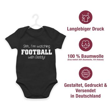 Shirtracer Shirtbody Shh...I'm watching football with Daddy! - weiß Sport & Bewegung Baby