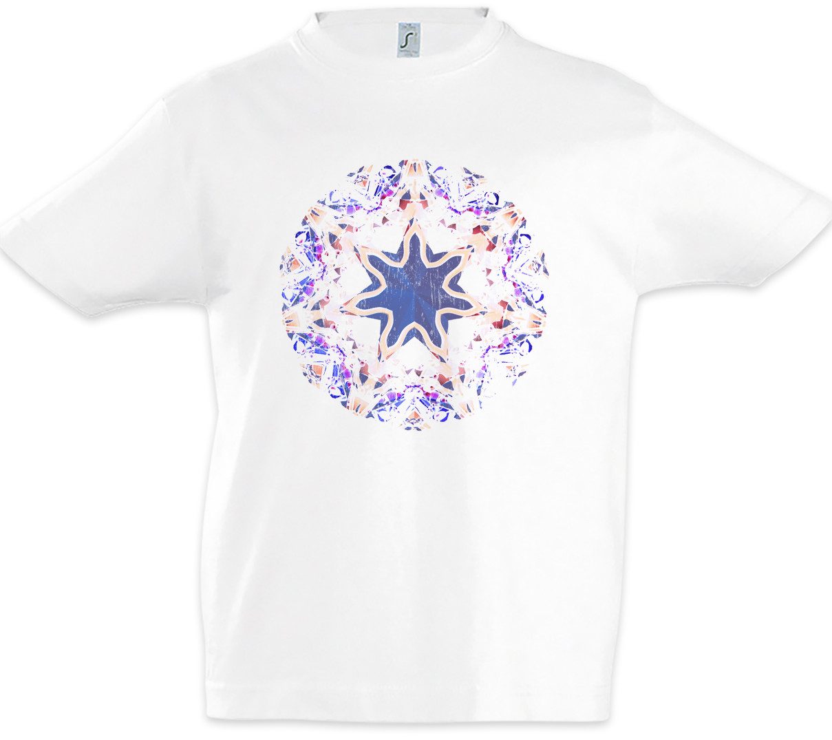 Print-Shirt Kaleidoscope III Kinder T-Shirt Crystal Kaleidoskop Psychedelic Art