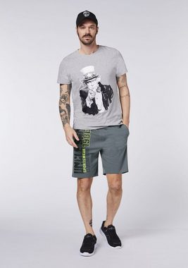 Uncle Sam Sweatshorts im Label-Design