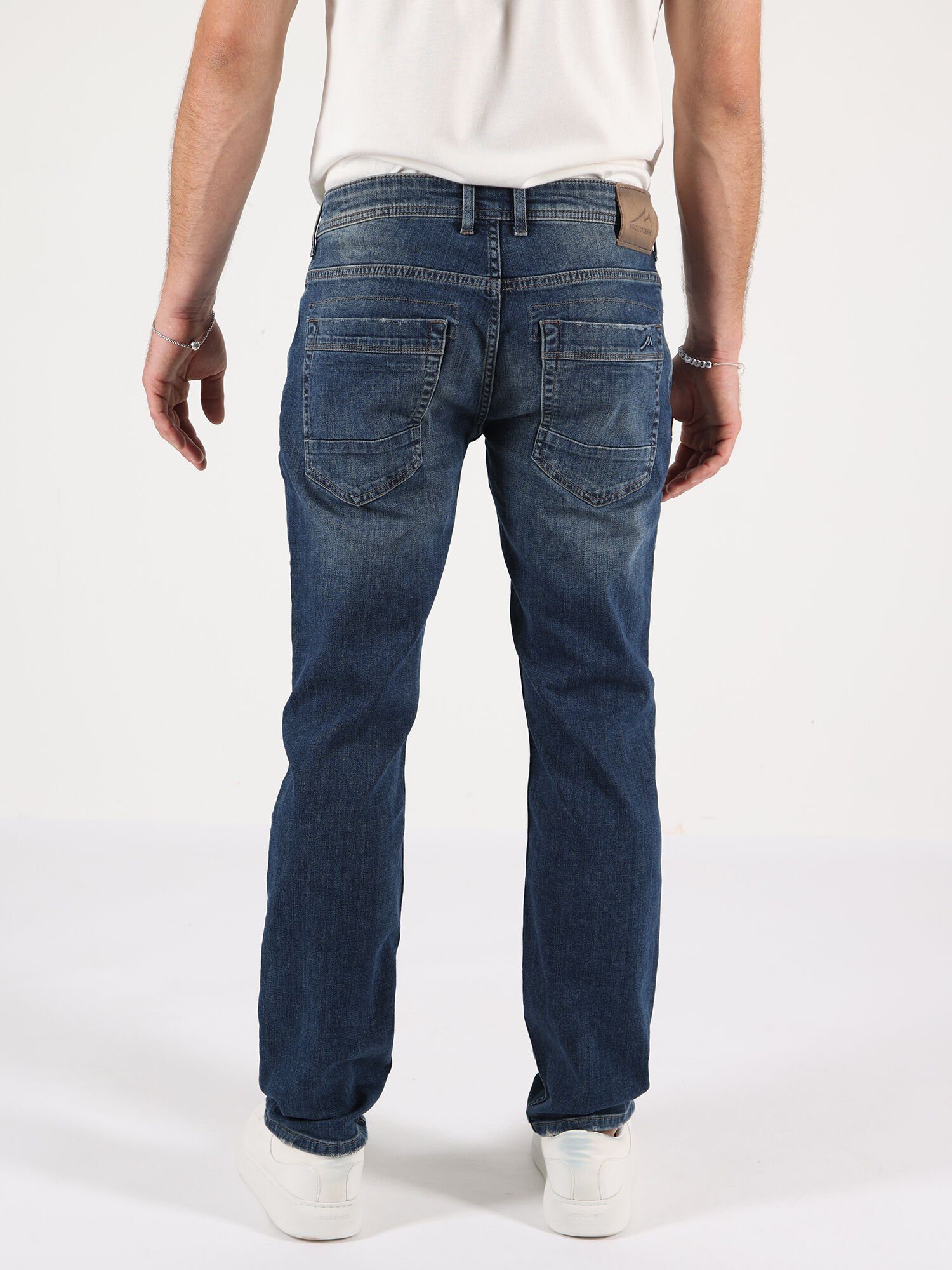 Miracle Denim of Relax-fit-Jeans Rent Five-Pocket-Design Blue Thomas im