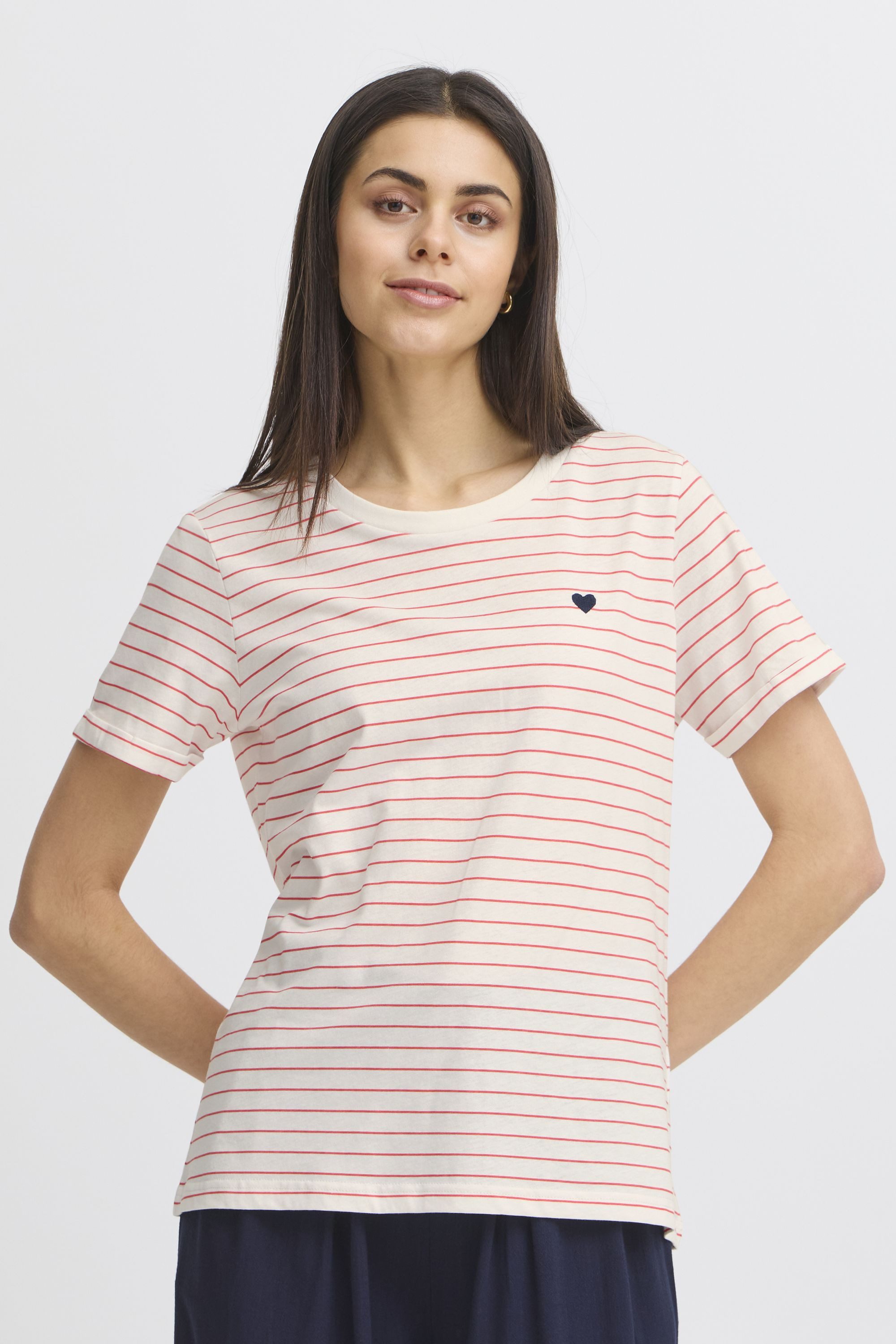 fransa Rundhalsshirt FRAMORA Klassisches T-shirt günstig online kaufen