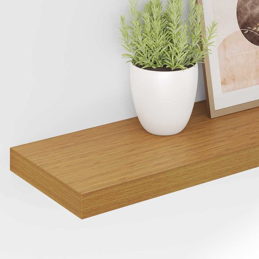 vidaXL Regal Wandregal 2 stk. Beige 120 x 23,5 x 3,8 cm Holzwerkstoff, 2-tlg. – Bild 5 von 5