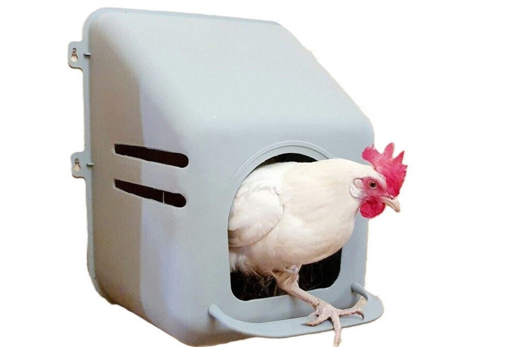 MYPETS Hühnerstall Hühnernest Legenest Kunststoff Abrollnest Eierbox Geflügel, Hühner Wand Nest