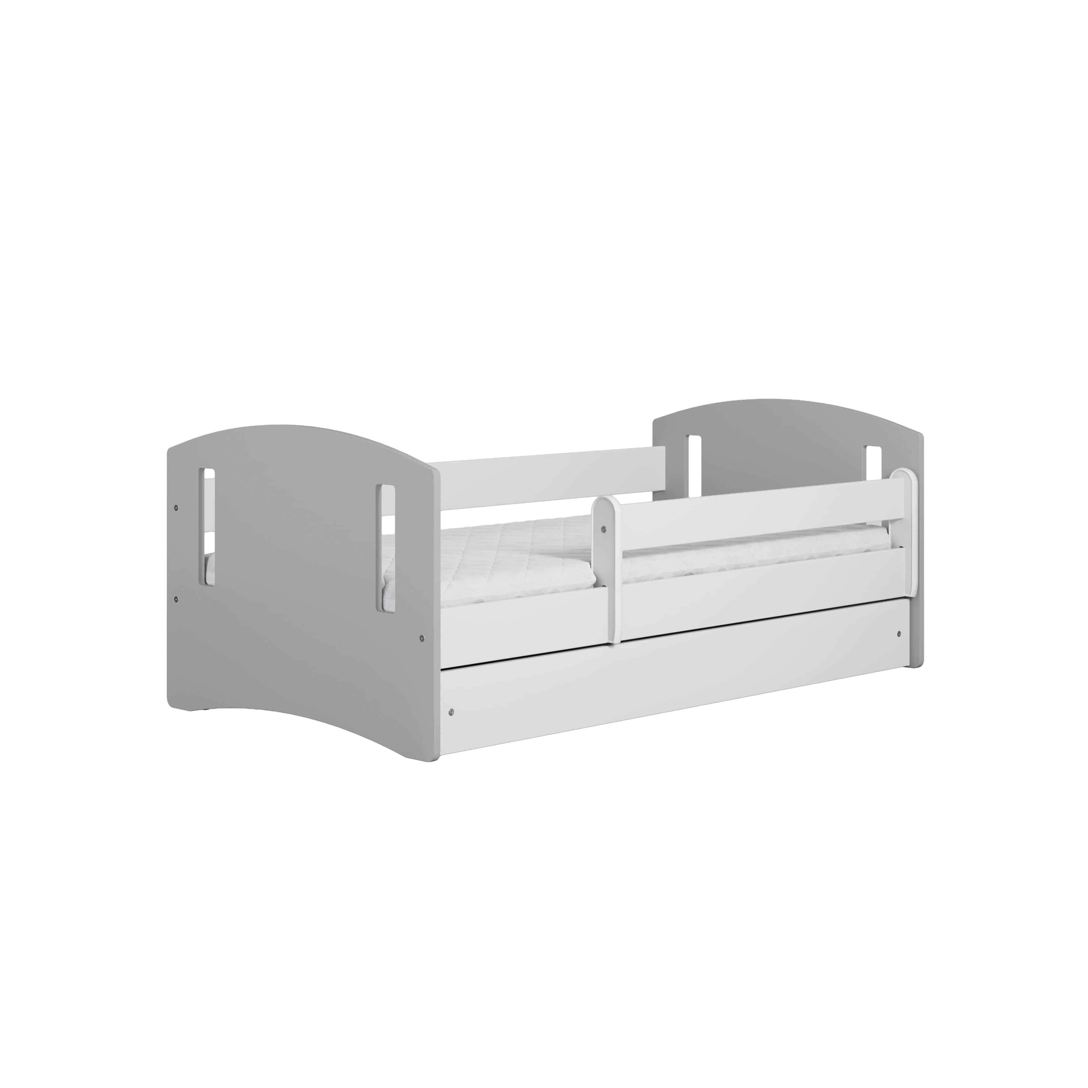 Raumhirsch Furniture Kinderbett 70x140, 80x160, 80x180 cm - Komplettset mit Schublade (Bett für Jungs & Mädchen, inklusive Rausfallschutz und Lattenrost), verschieden Farben