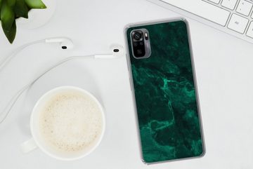 MuchoWow Handyhülle Marmor - Limone - Grün - Strukturiert - Marmoroptik, Phone Case, Handyhülle Xiaomi Redmi Note 10, Silikon, Schutzhülle