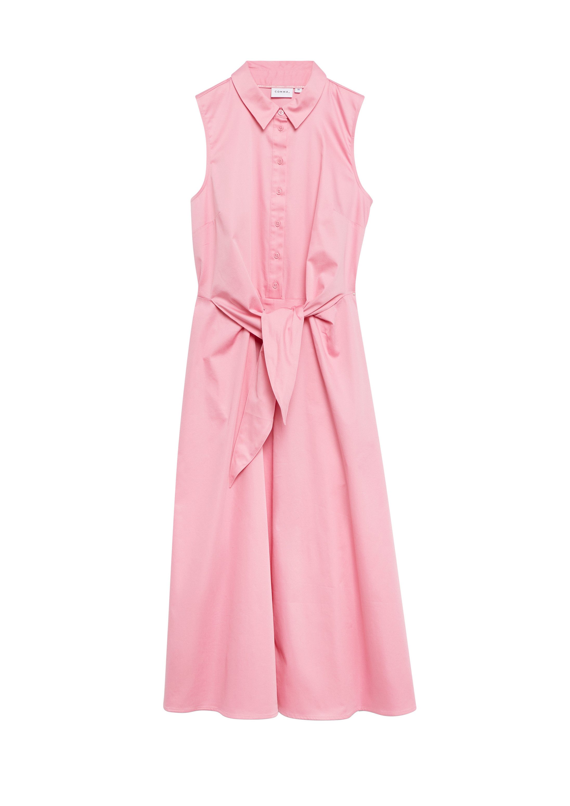 comma Midikleid Kleid Popeline-Kleid mit Schleifen-Detail