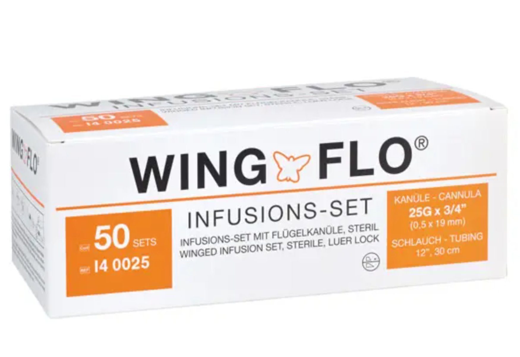 Erste-Hilfe-Set Wing-Flo Flügelkanülen Simple Anwendung, Venenschutz, Luer Lock, weich