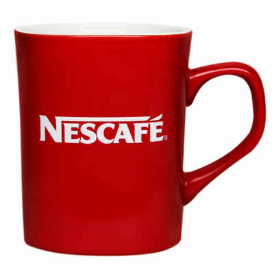 NESCAFE Becher »Kaffeebecher mit Henkel, rot, 230 ml«, Porzellan