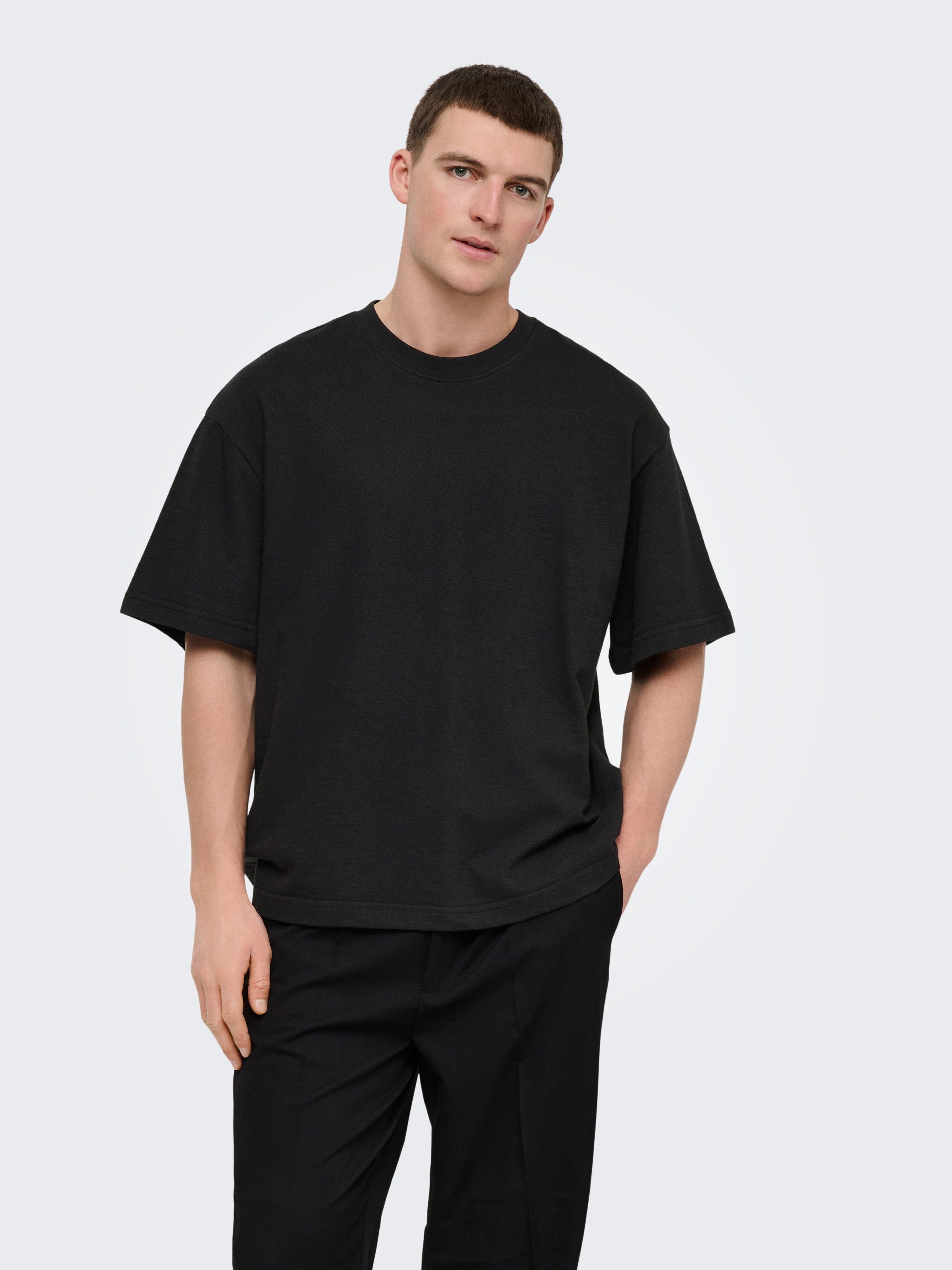 ONLY & SONS T-Shirt ONSLENNY OVZ SS STRCT TEE NOOS – Bild 2 von 5