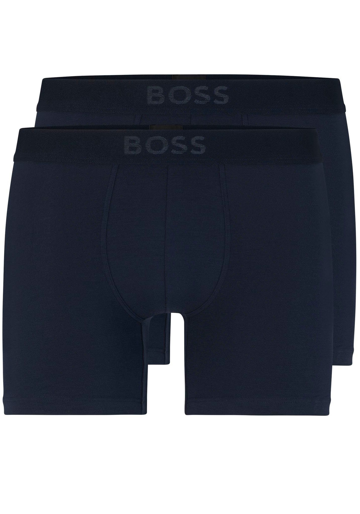 BOSS Boxer Boxer 2P UltraSoft (Packung, 2-St., 2er Pack) mit tonalem BOSS Logo-Elastikbund