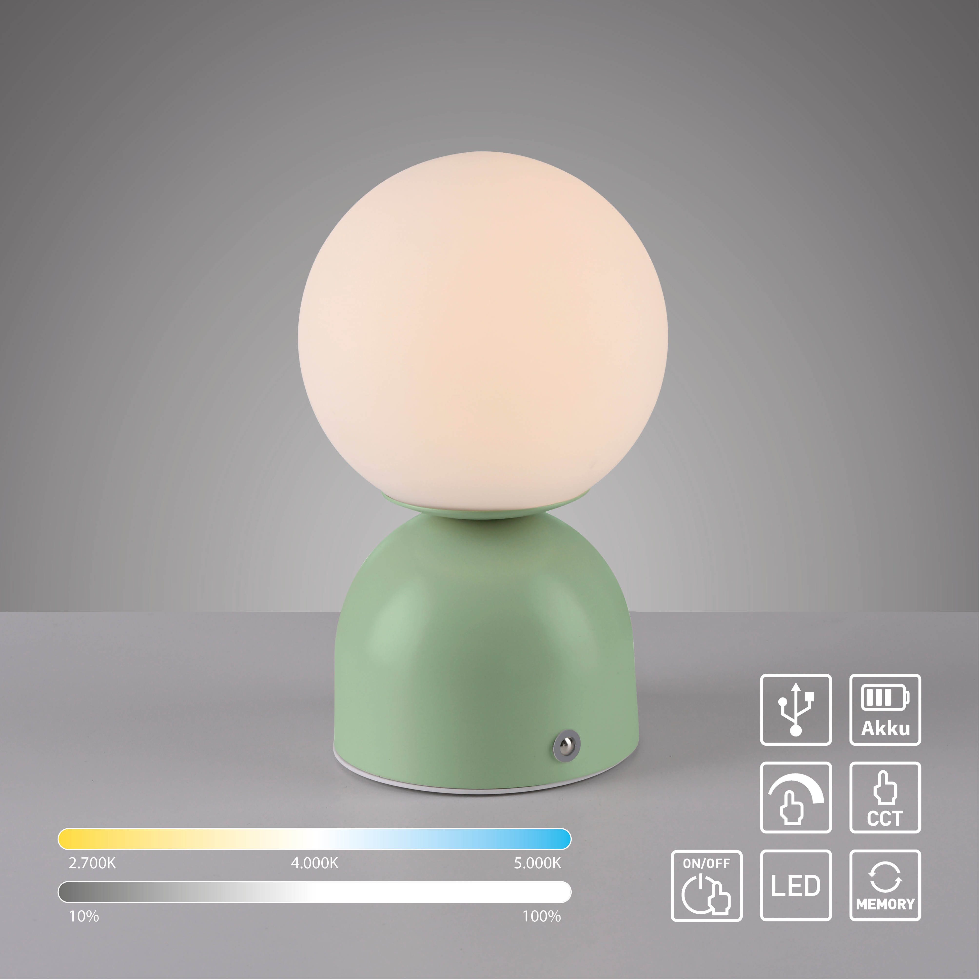 SCHÖNER WOHNEN-Kollektion LED Tischleuchte RUDI, Farbsteuerung, LED fest integriert, warmweiß - kaltweiß, SCHÖNER WOHNEN Kollektion, CCT 3000-6000K, Touchdimmer – Bild 5 von 5