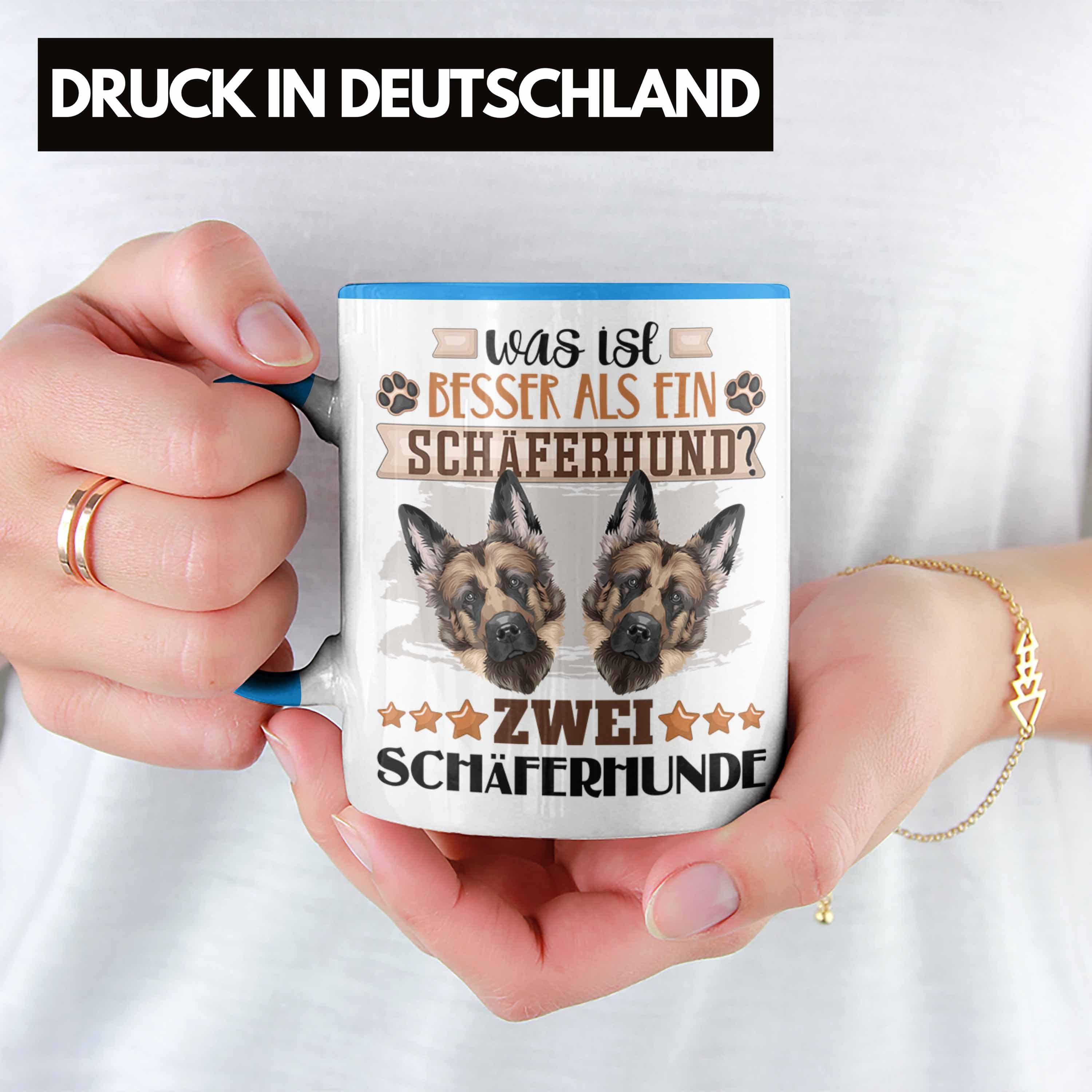 Tasse Lustiger Schäferhund Blau Tasse Spruch Geschenk Was Geschenkidee I Trendation Besitzer