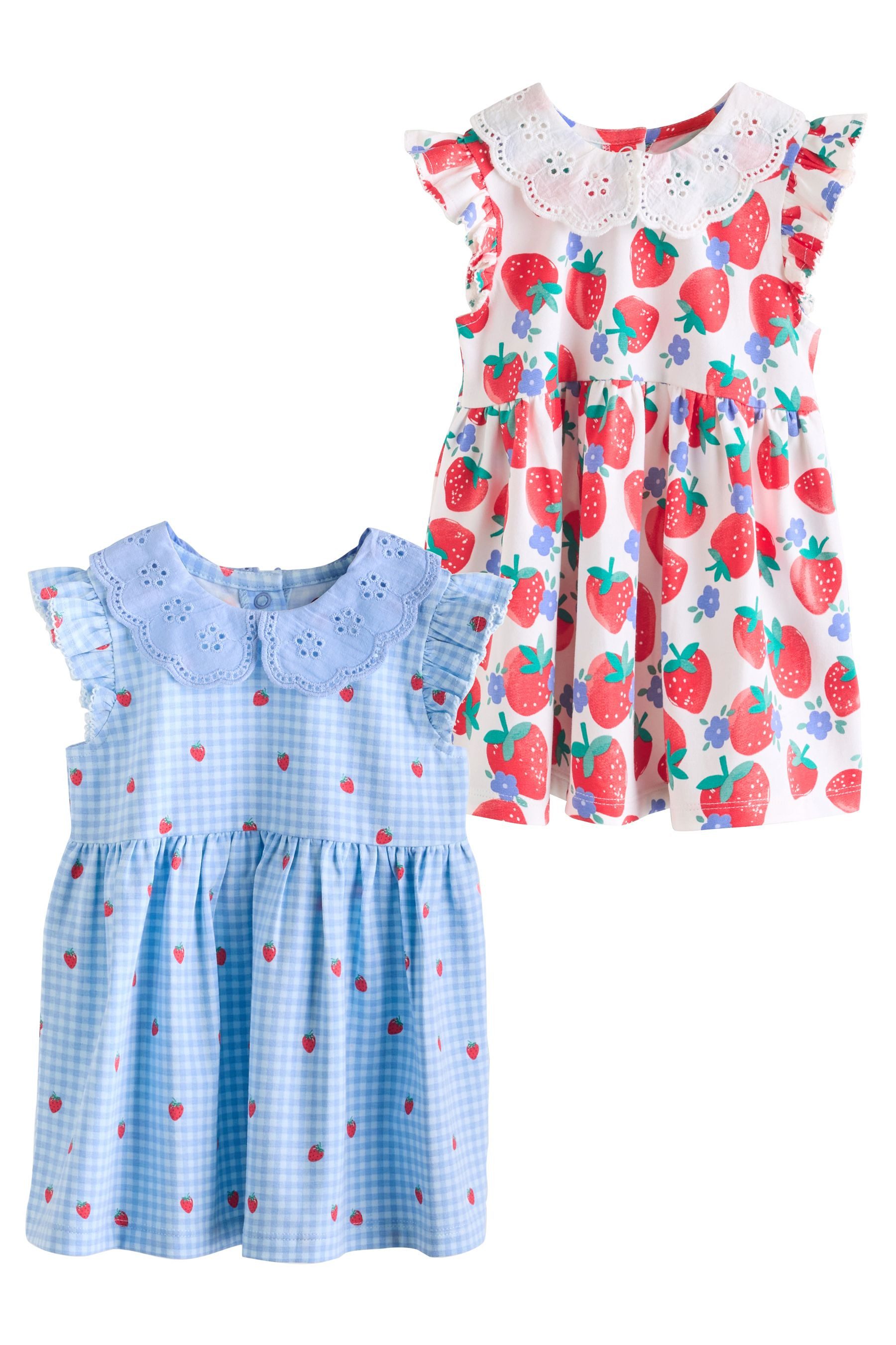 Next Blusenkleid Baby-Kurzarmkleid, 2er-Pack (2-tlg)
