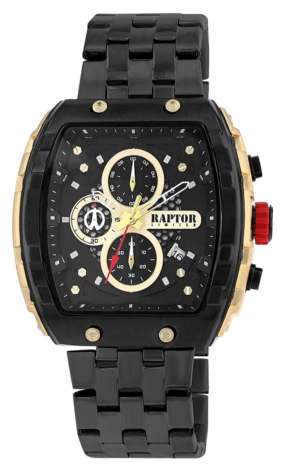 Raptor Limited Quarzuhr Louis mit Edelstahlarmband, Datumsanzeige