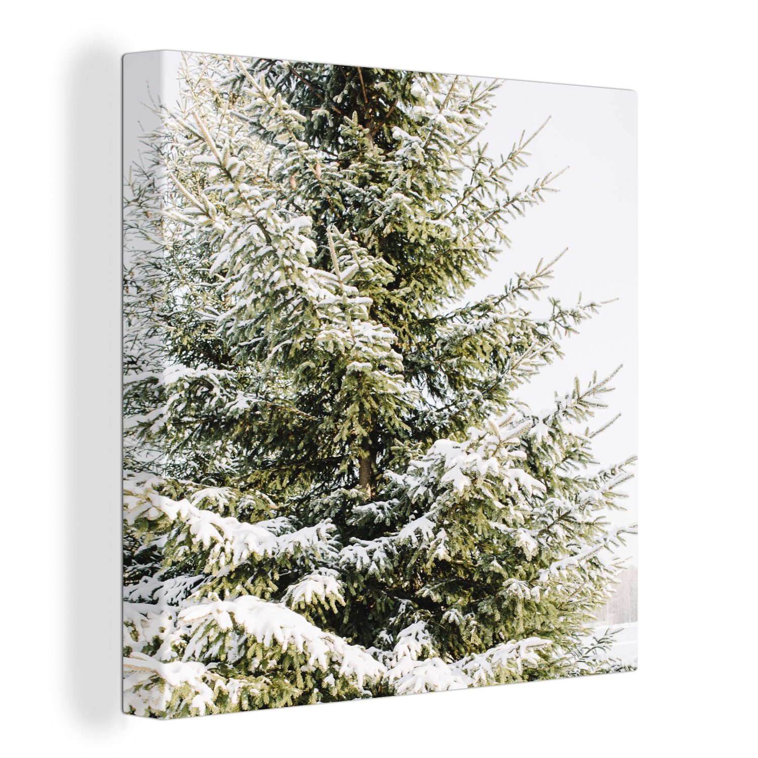 OneMillionCanvasses® Leinwandbild Winter - Wohnzimmer für - Leinwand Schnee, St), Baum Schlafzimmer (1 Bilder