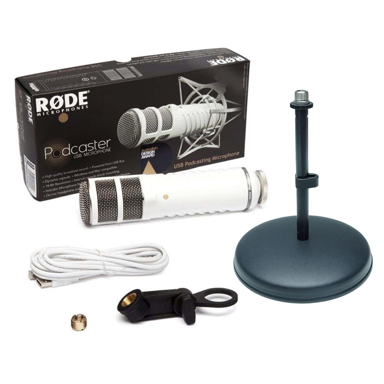 RØDE Mikrofon Rode Podcaster MKII USB Mikrofon mit Tischstativ