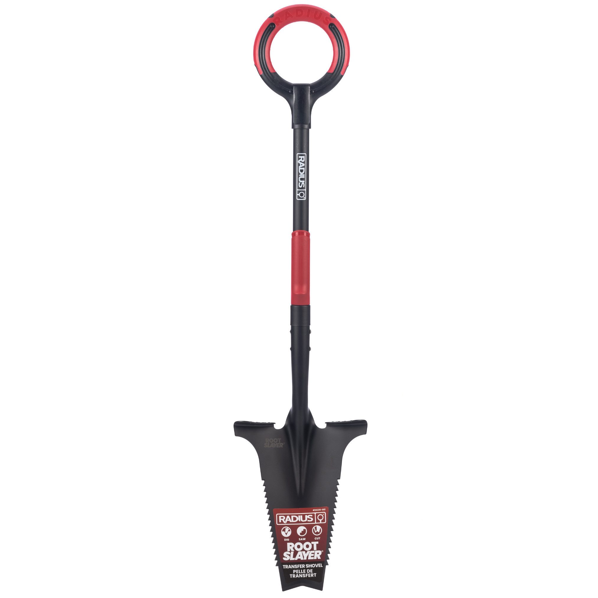 Root Slayer® Spaten 2.0 Radius Pro Wurzelspaten Mehrzweckschaufel, (Spar Set, 1-St., 1er oder 2er Pack), Multifunktionsspaten, Klinge mit Zähnen zum Schneiden der Wurzeln