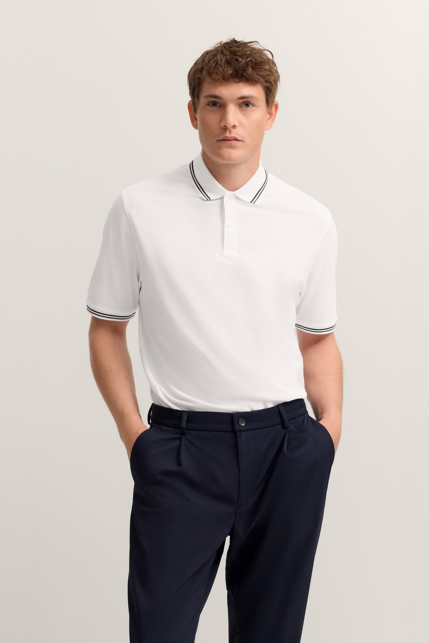 bugatti Poloshirt Modern Fit Basic Essential aus Baumwolle