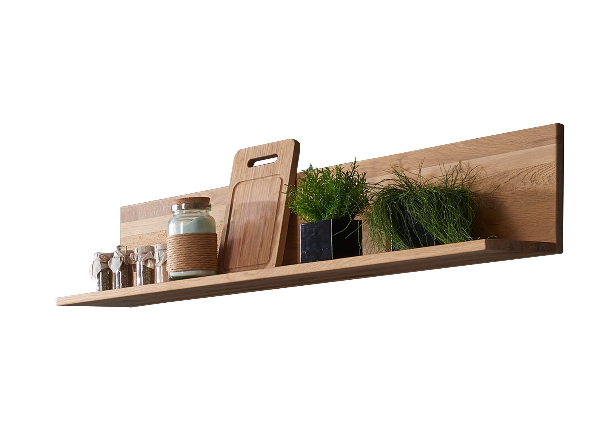 Woodroom Wandboard Mannar, Wildeiche massiv geölt 170x24x22 cm günstig online kaufen