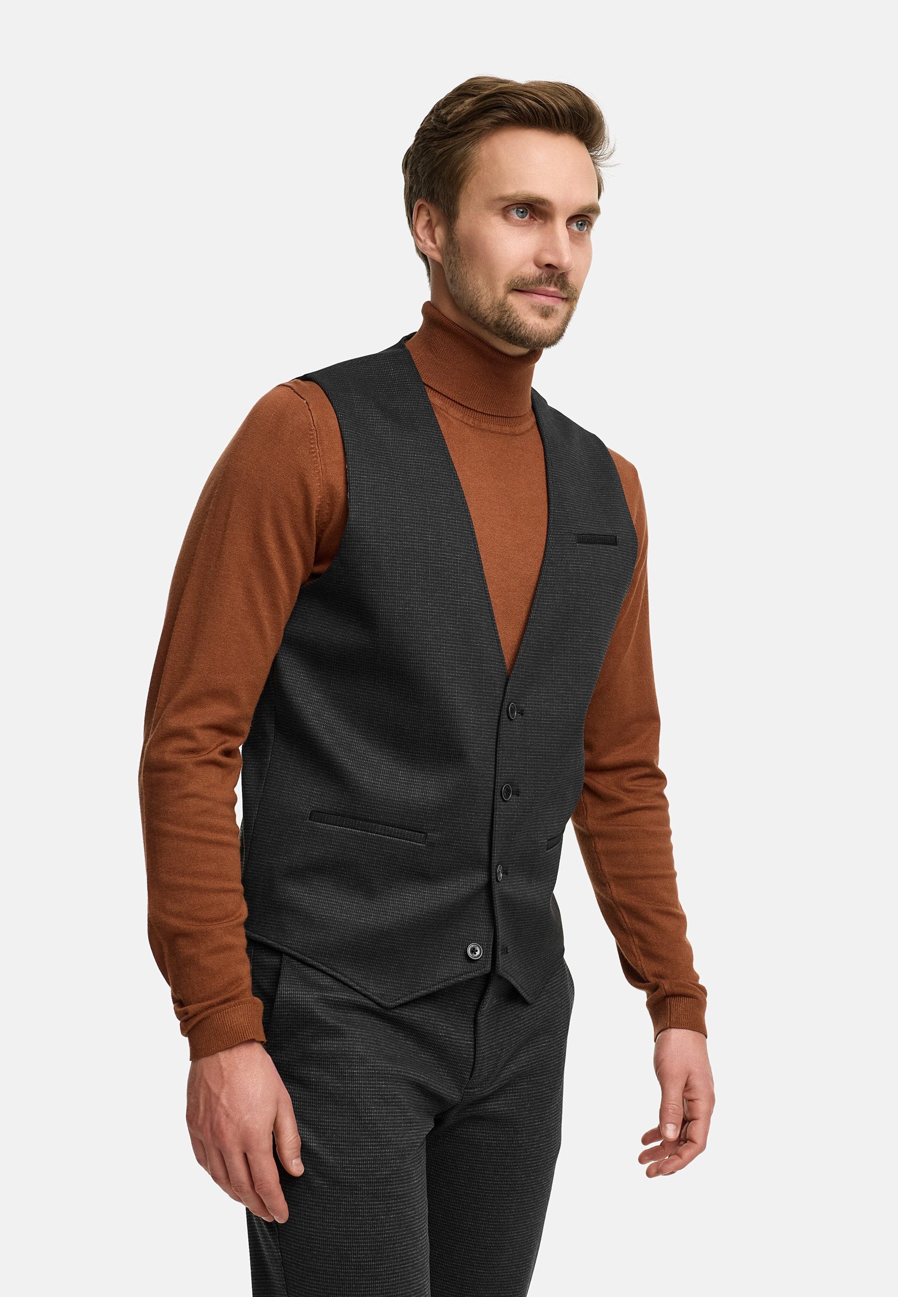 Jeff Anzugweste Herren JFTom Anzug Weste Herrenweste mit 4-Wege-Stretch-Ponti Roma für ein angenehmes Tragegefühl