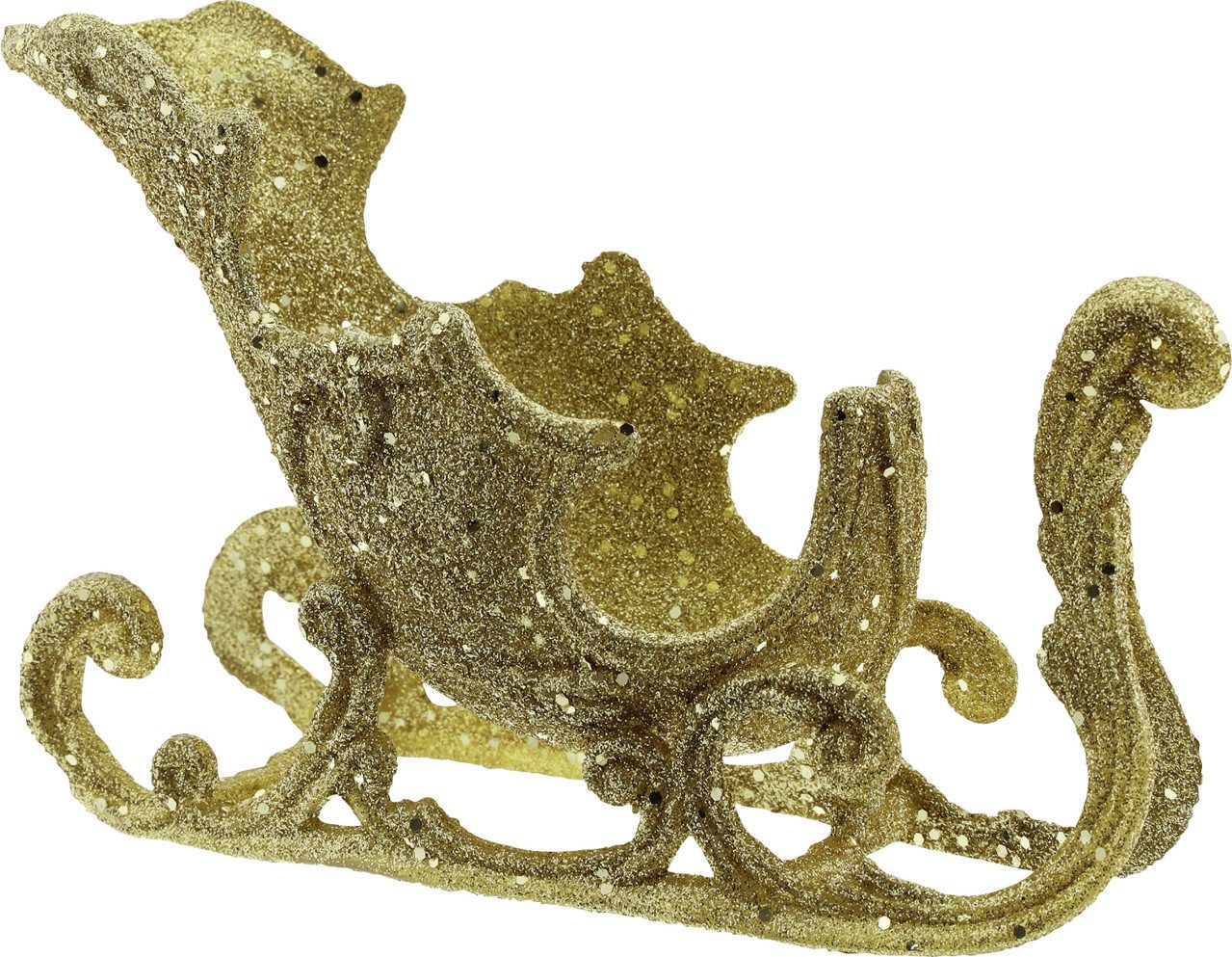 Rodermund Dekofigur Dekofigur Schlitten mit Glitzer Kunststoff 17 cm