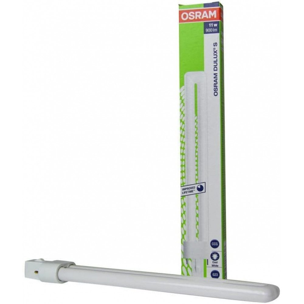 Osram LED-Leuchtmittel DULUX S - Energiesparlampe - kaltweiß, G23, Kaltweiß