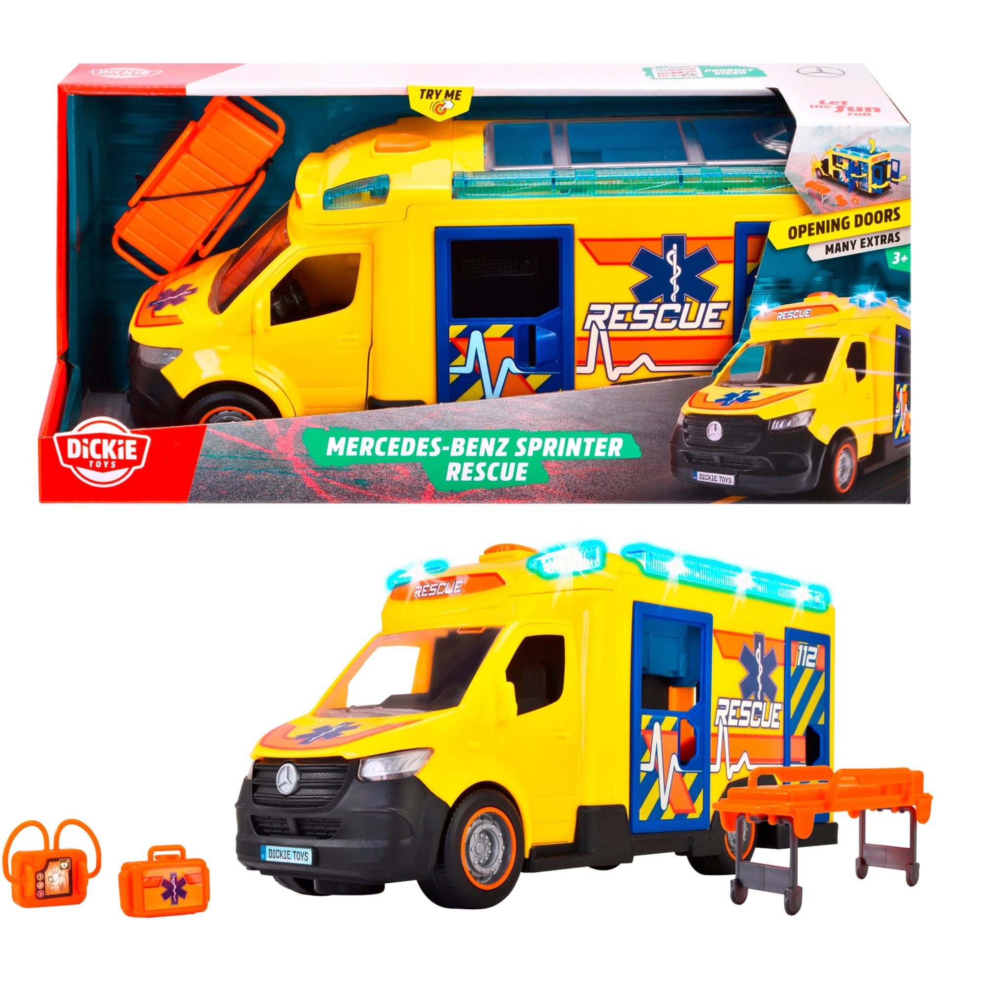 Dickie Toys Spielzeug-Auto Mercedes-Benz Sprinter Rescue